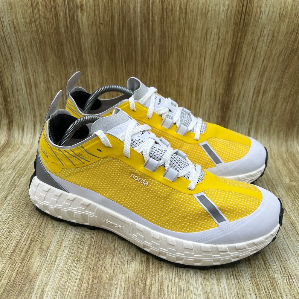 Norda 001 Trail Running Shoes Men's 11 Yellow Dyneema Vibram Parhelion Techwear